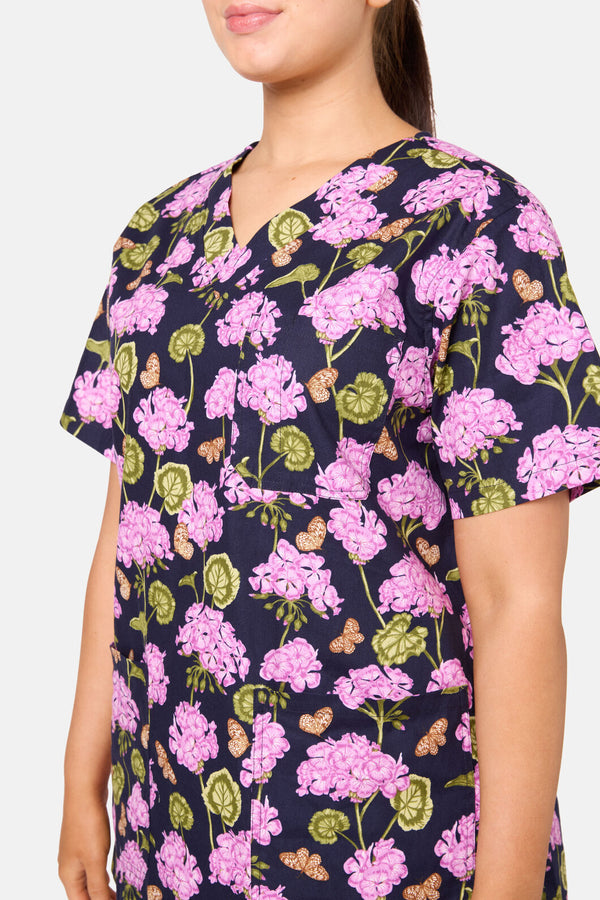 Scrubs With Love - Geranium Scrub Set - navy
