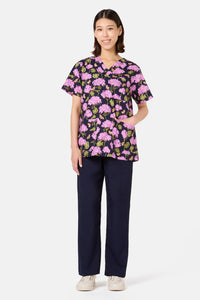 Scrubs With Love - Geranium Mixed Scrub Set - navy