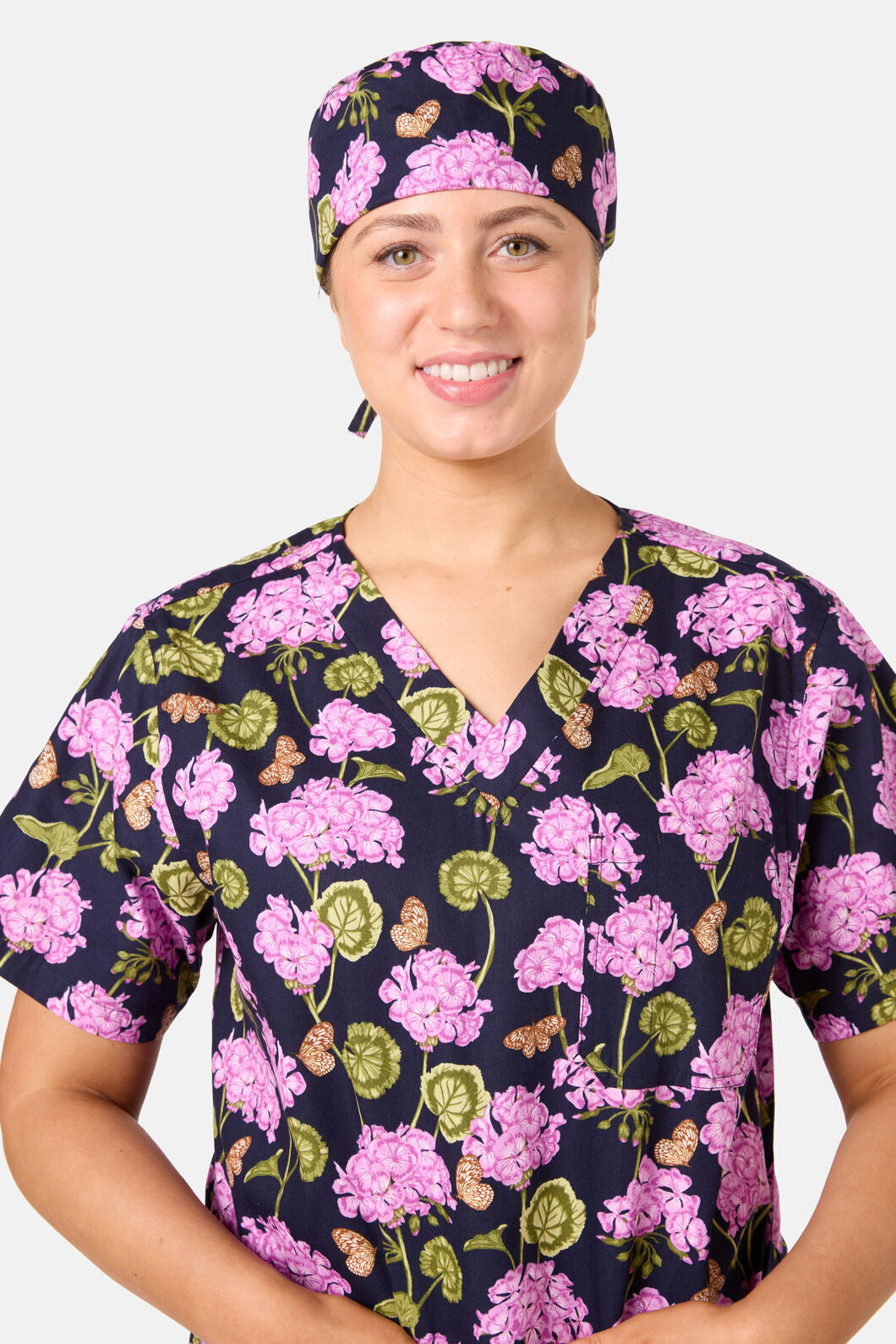 Scrubs With Love - Geranium Scrub Hat - navy