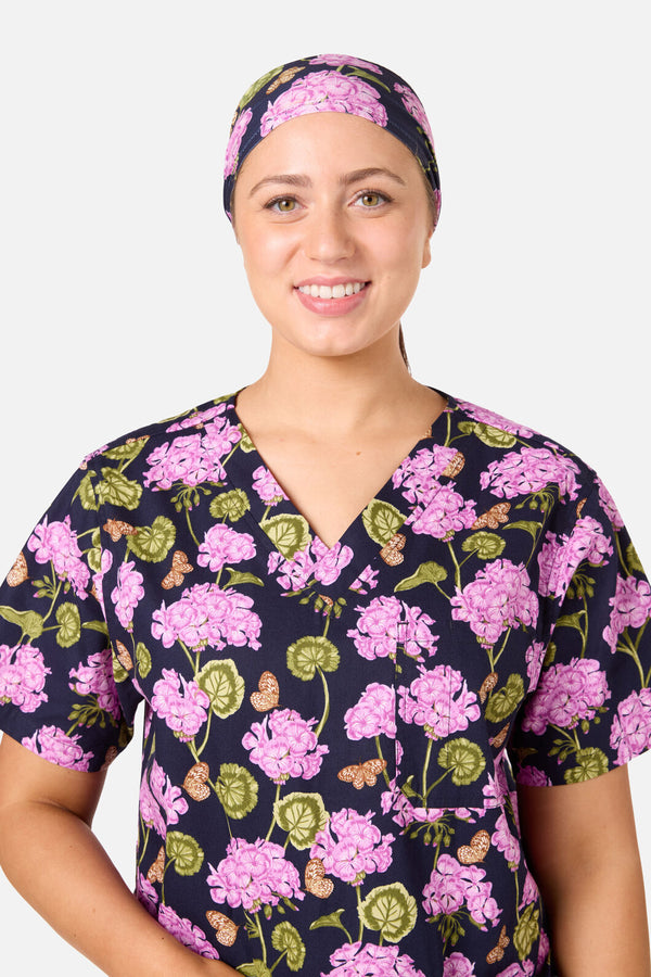 Scrubs With Love - Geranium Scrub Headband - navy