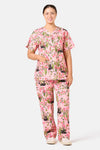 Scrubs With Love - Pretty Swans Scrub Set - pink