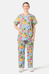 Scrubs With Love - Blue Fruitbowl Scrub Set - blue