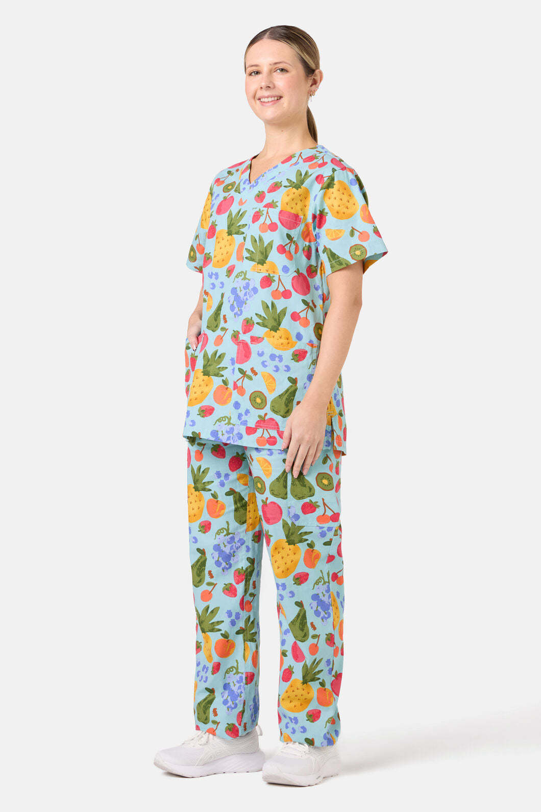 Scrubs With Love - Blue Fruitbowl Scrub Set - blue