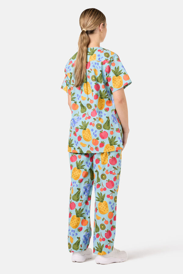 Scrubs With Love - Blue Fruitbowl Scrub Set - blue