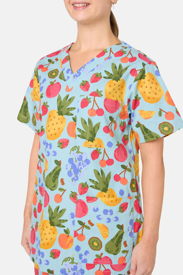 Scrubs With Love - Blue Fruitbowl Scrub Set - blue