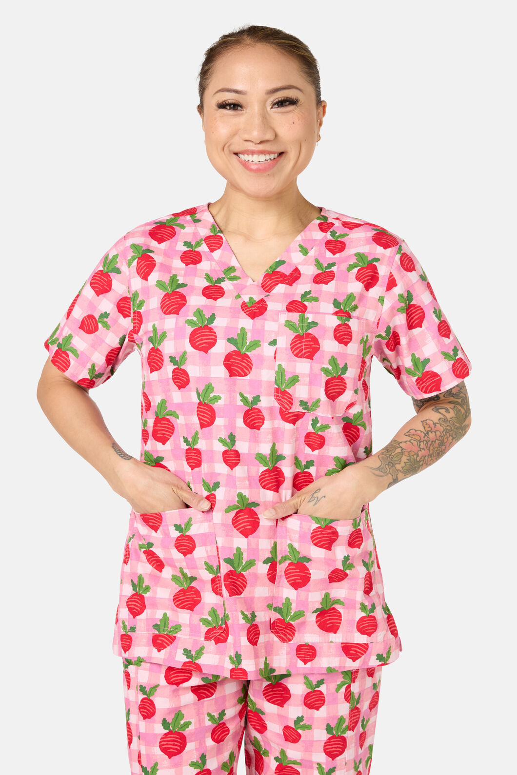 Scrubs With Love - Radish Scrub Set - pink