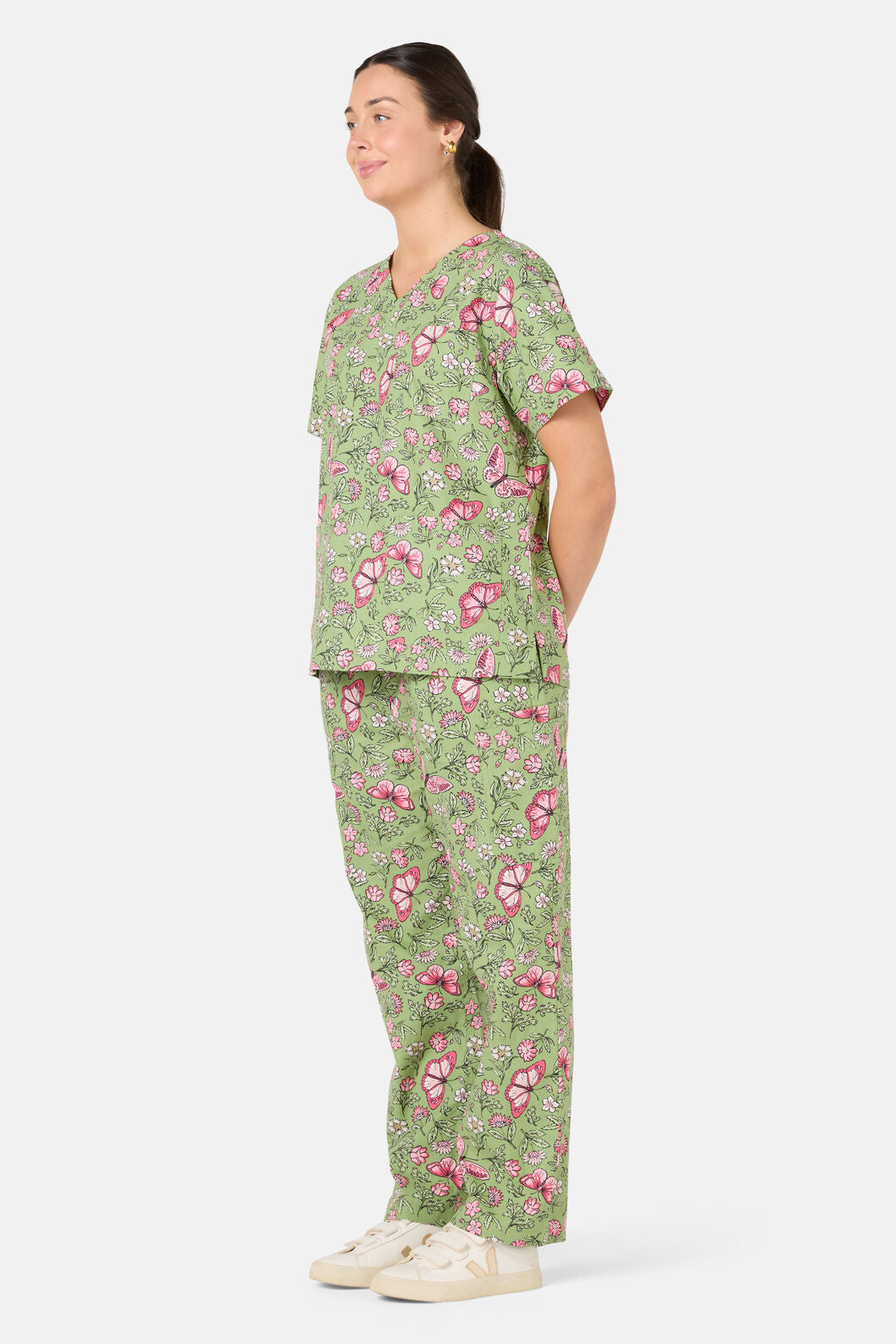 Scrubs With Love - Yvette Butterfly Scrub Set - green
