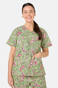 Scrubs With Love - Yvette Butterfly Scrub Set - green