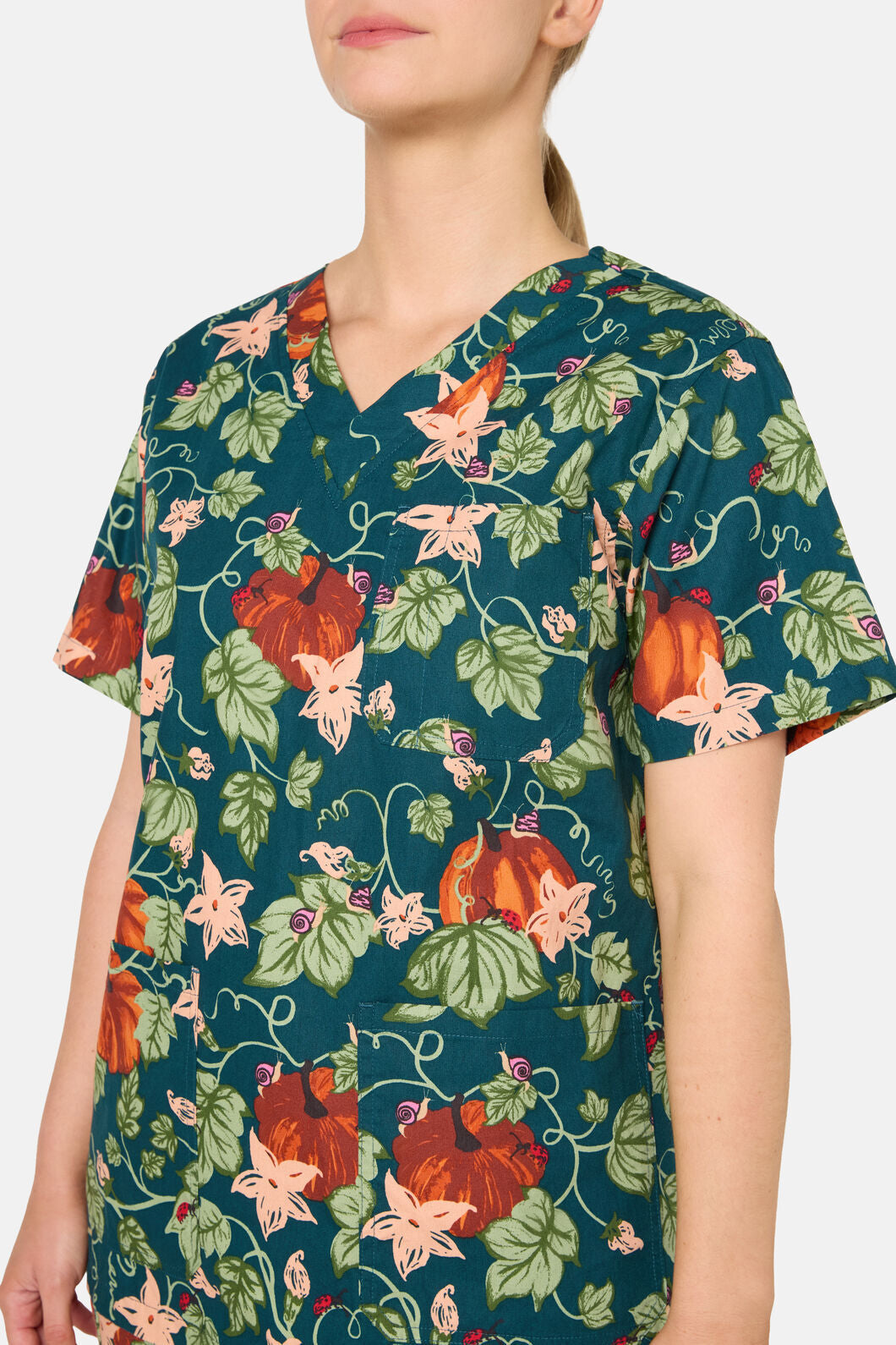 Scrubs With Love - Pumpkin Scrub Set - teal