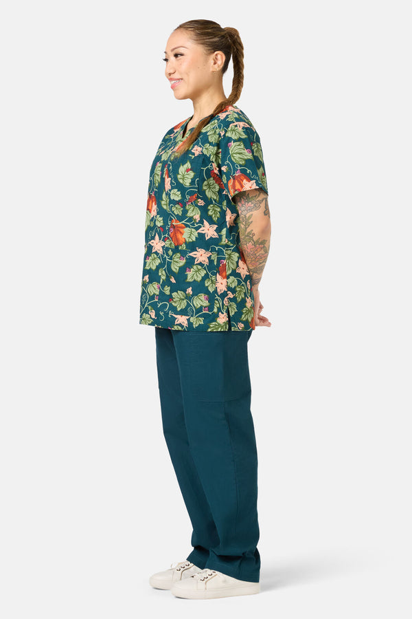 Scrubs With Love - Pumpkin Mixed Scrub Set - teal