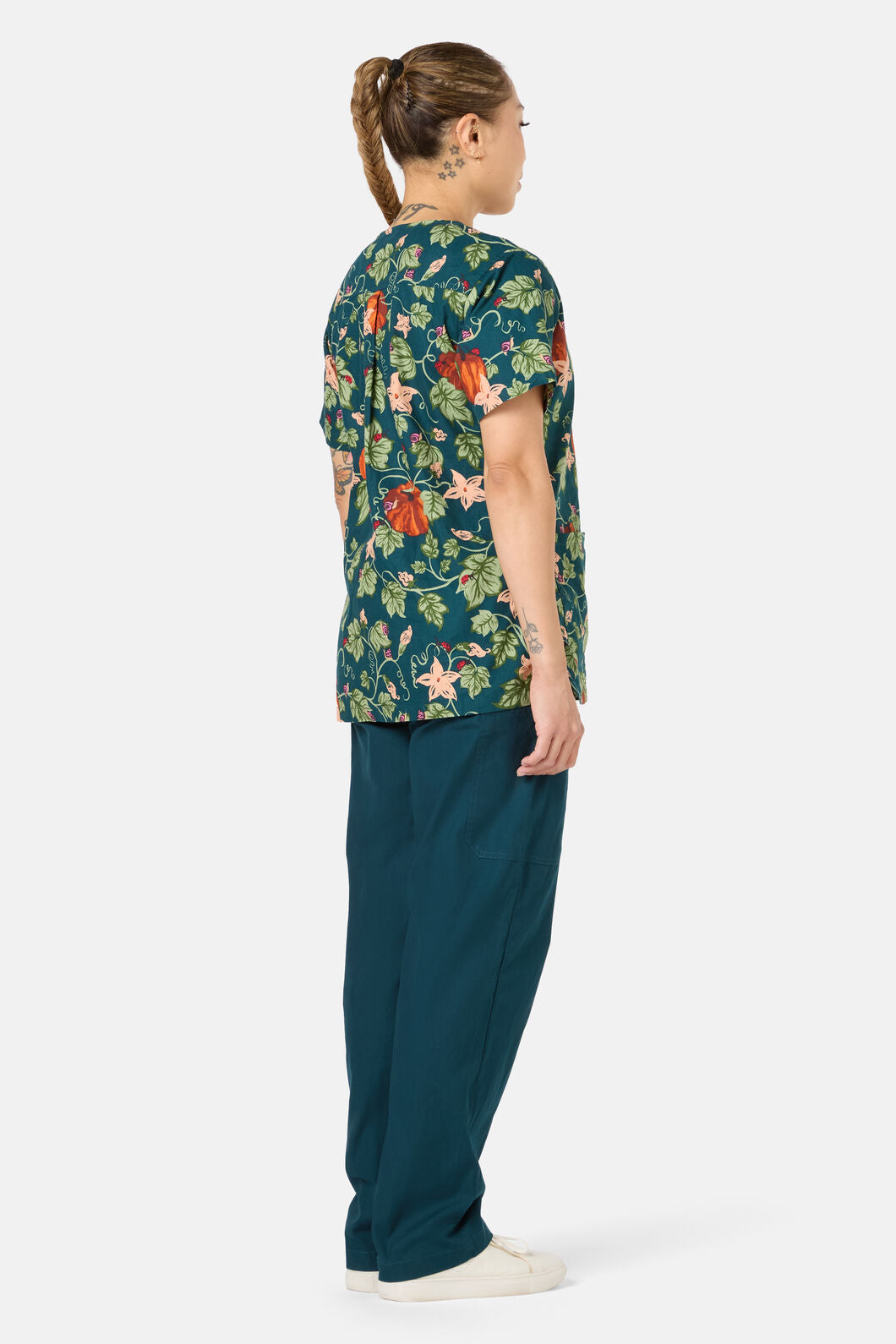 Scrubs With Love - Pumpkin Mixed Scrub Set - teal