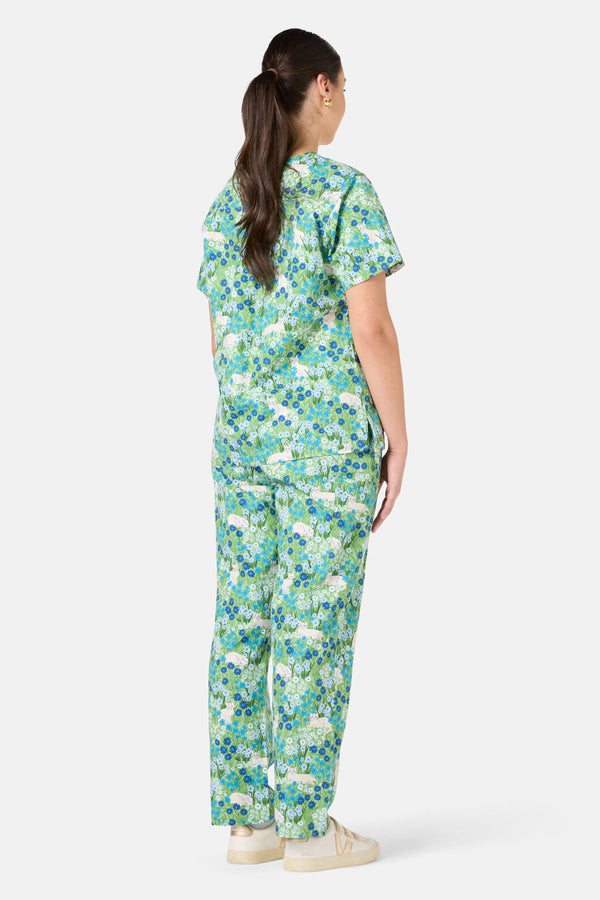 Scrubs With Love - Flower Cats Scrub Set - green