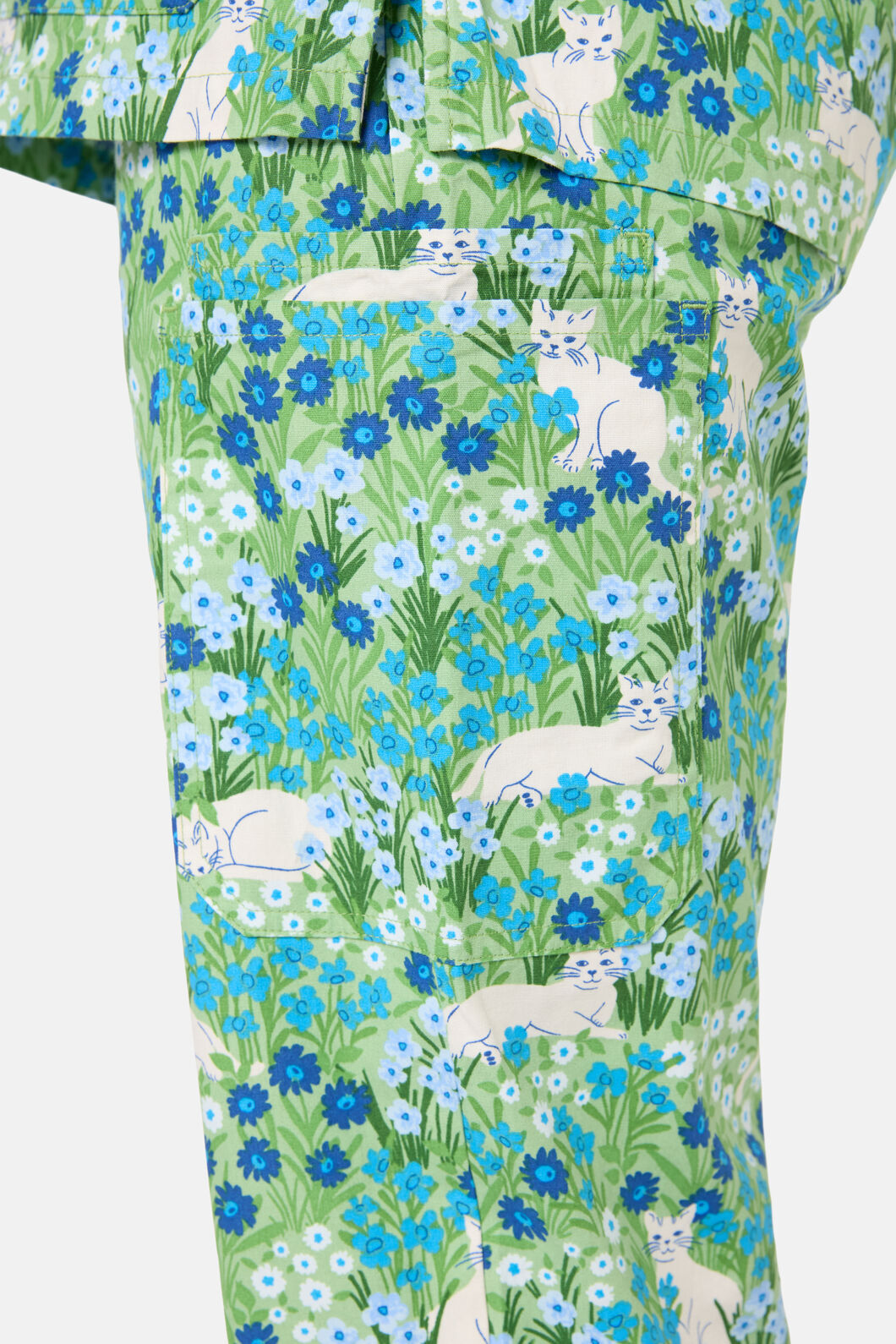 Scrubs With Love - Flower Cats Scrub Set - green