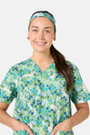 Scrubs With Love - Flower Cats Scrub Headband - green