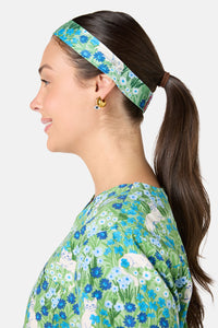Scrubs With Love - Flower Cats Scrub Headband - green