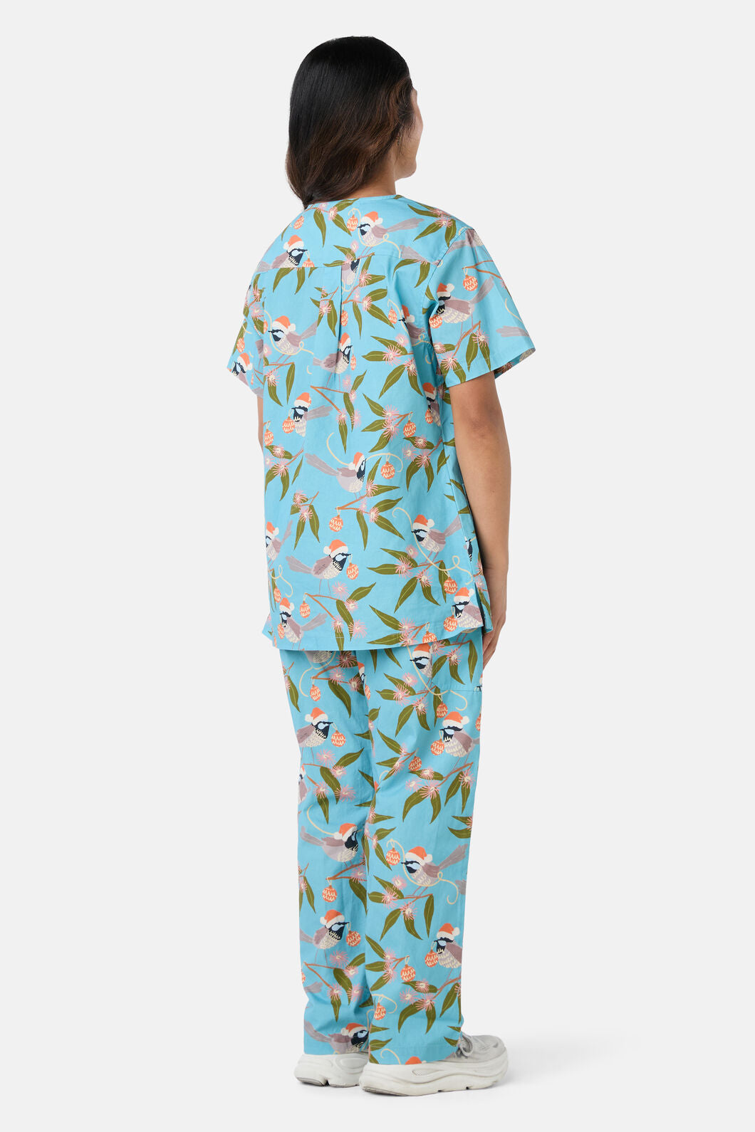 Scrubs With Love - Christmas Fairy Wren Scrub Set - teal