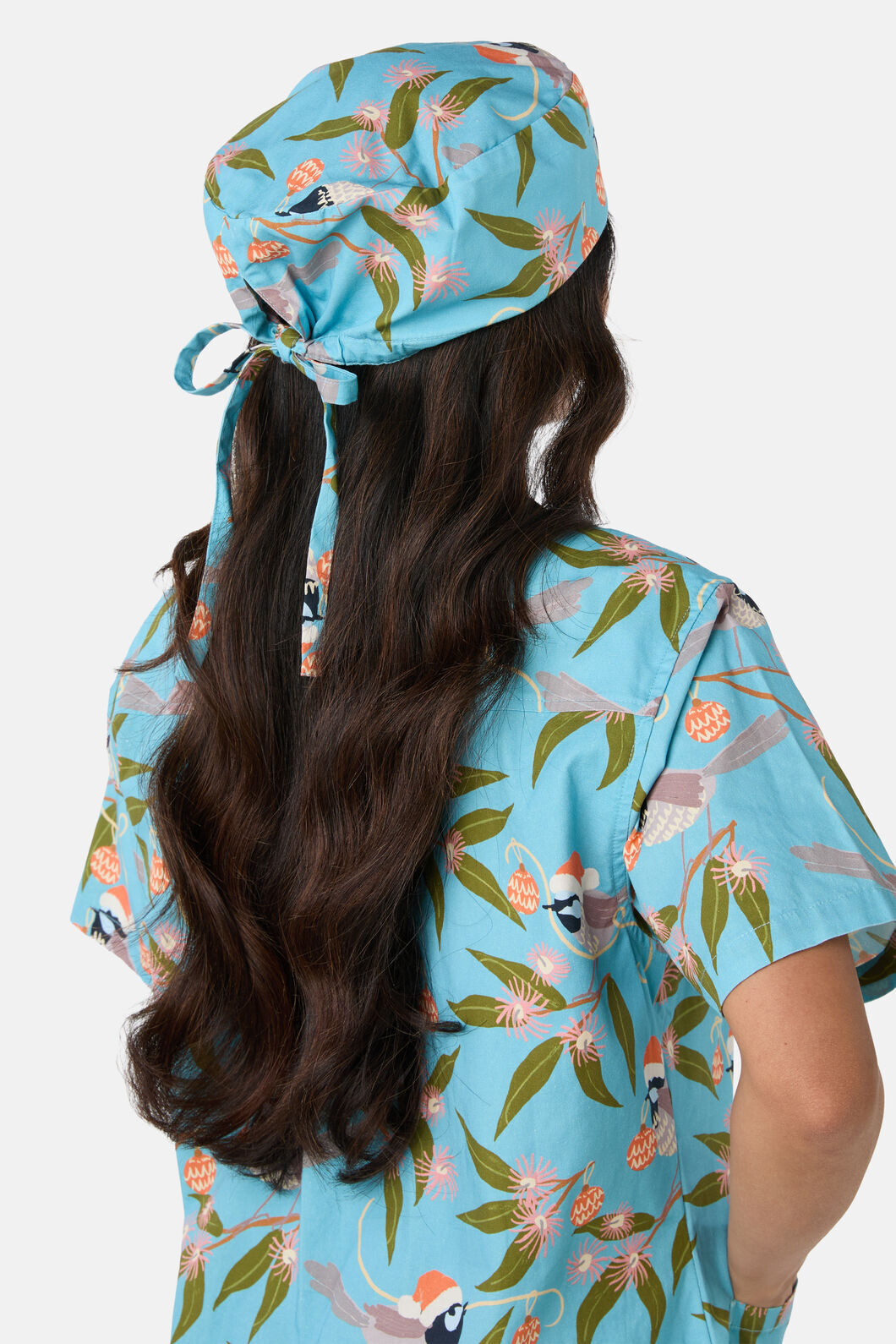 Scrubs With Love - Christmas Fairy Wren Scrub Hat - teal