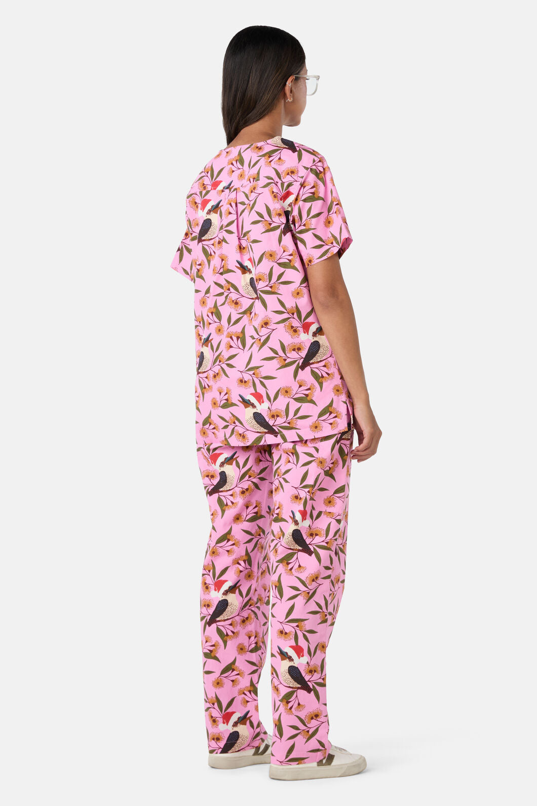 Scrubs With Love - Christmas Kookaburra Scrub Set - pink