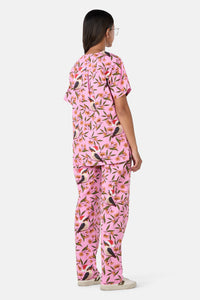 Scrubs With Love - Christmas Kookaburra Scrub Set - pink