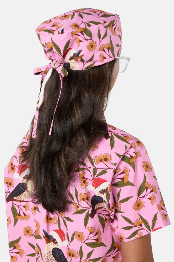 Scrubs With Love - Christmas Kookaburra Scrub Hat - pink
