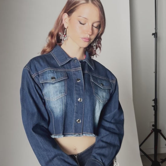 Dangerfield - Dizzy Denim Jacket - navy