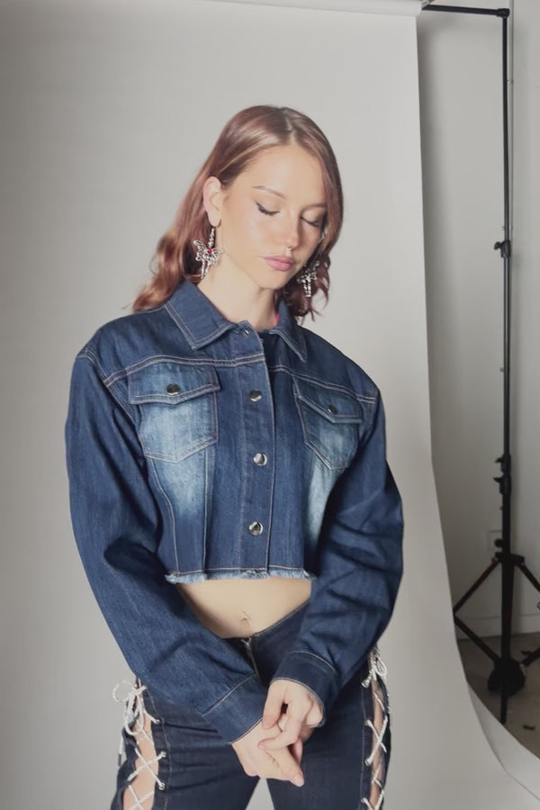 Dangerfield - Dizzy Denim Jacket - navy