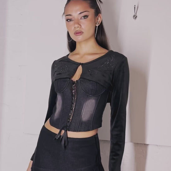 Black Friday - Lance Velour Layering Sleeves - black