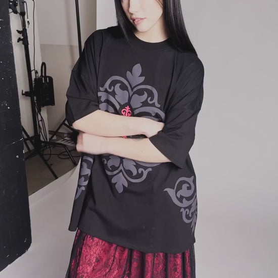Black Friday - Sunday Lace Skirt - black-red