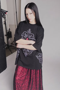 Black Friday - Sunday Lace Skirt - black-red