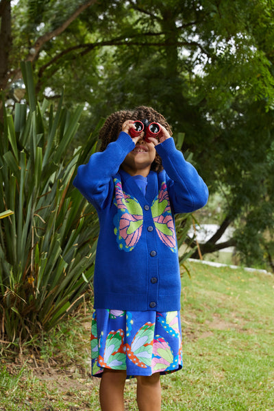 Kids top blue cardigan