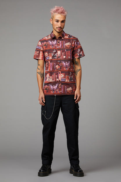 Black Friday - Bookish Print Short Sleeve Shirt - multi