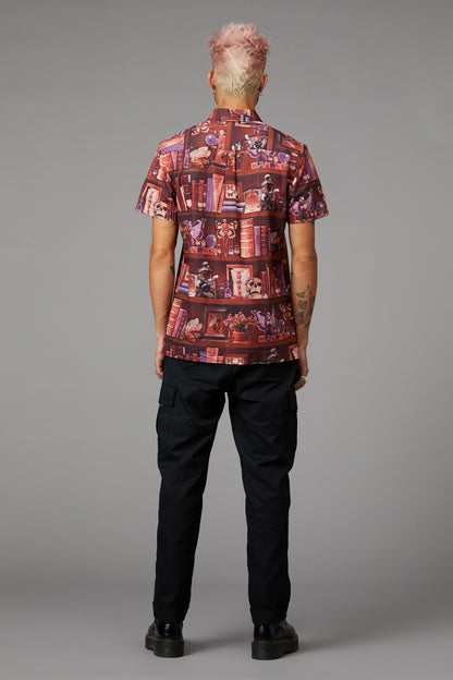 Black Friday - Bookish Print Short Sleeve Shirt - multi