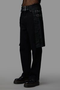 Black Friday - Venom Cargo Skirt - black-green