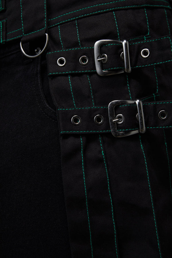 Black Friday - Venom Cargo Skirt - black-green