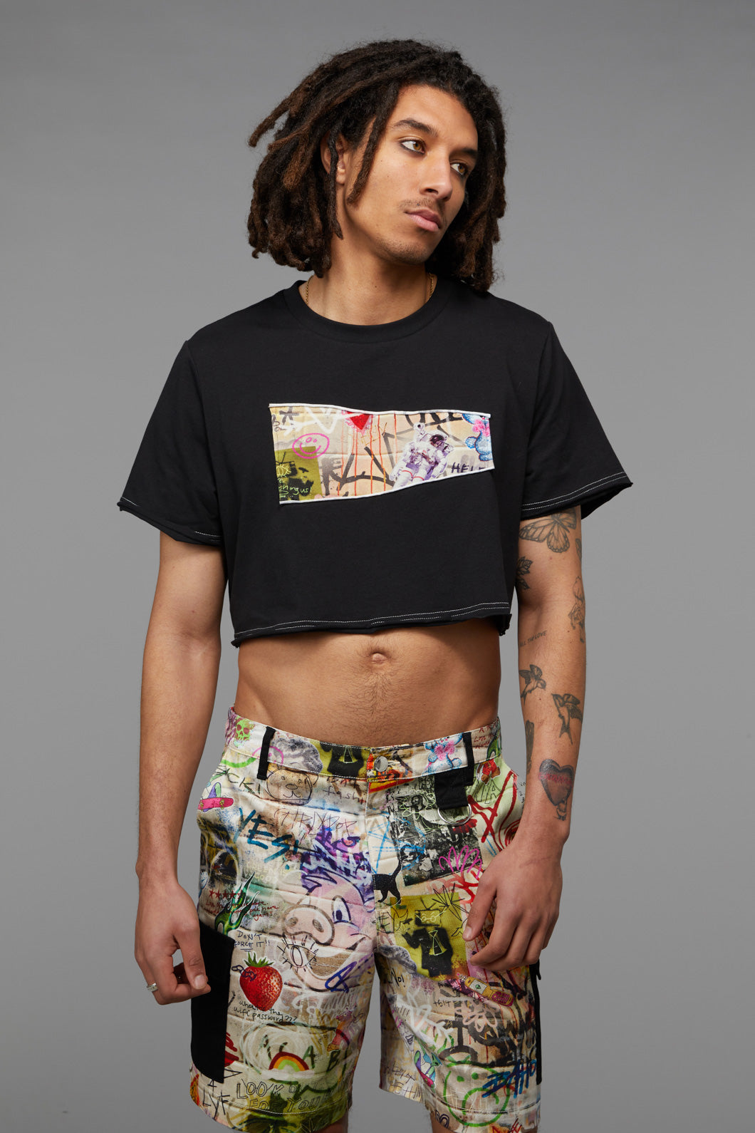 Black Friday - Back Alley Boxy Crop Tee - black