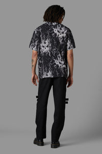 Black Friday - Up In Flames Short Sleeve Shirt - black