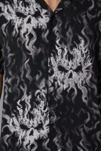 Black Friday - Up In Flames Short Sleeve Shirt - black