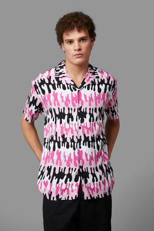Black Friday - Drip Drip Short Sleeve Shirt - pink