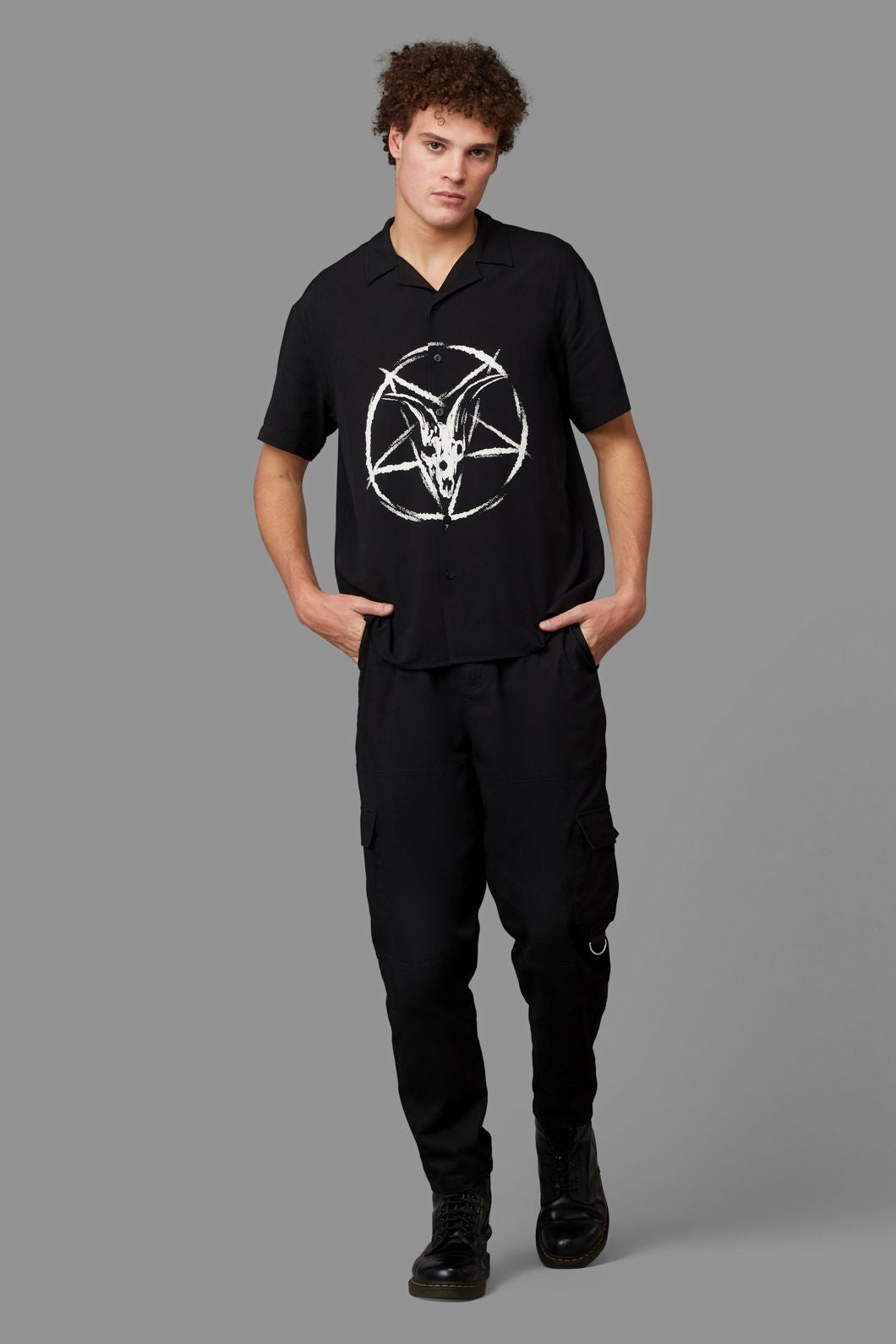 Black Friday - Baphomet Short Sleeve Shirt - black
