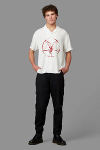 Black Friday - Baphomet Short Sleeve Shirt - cream