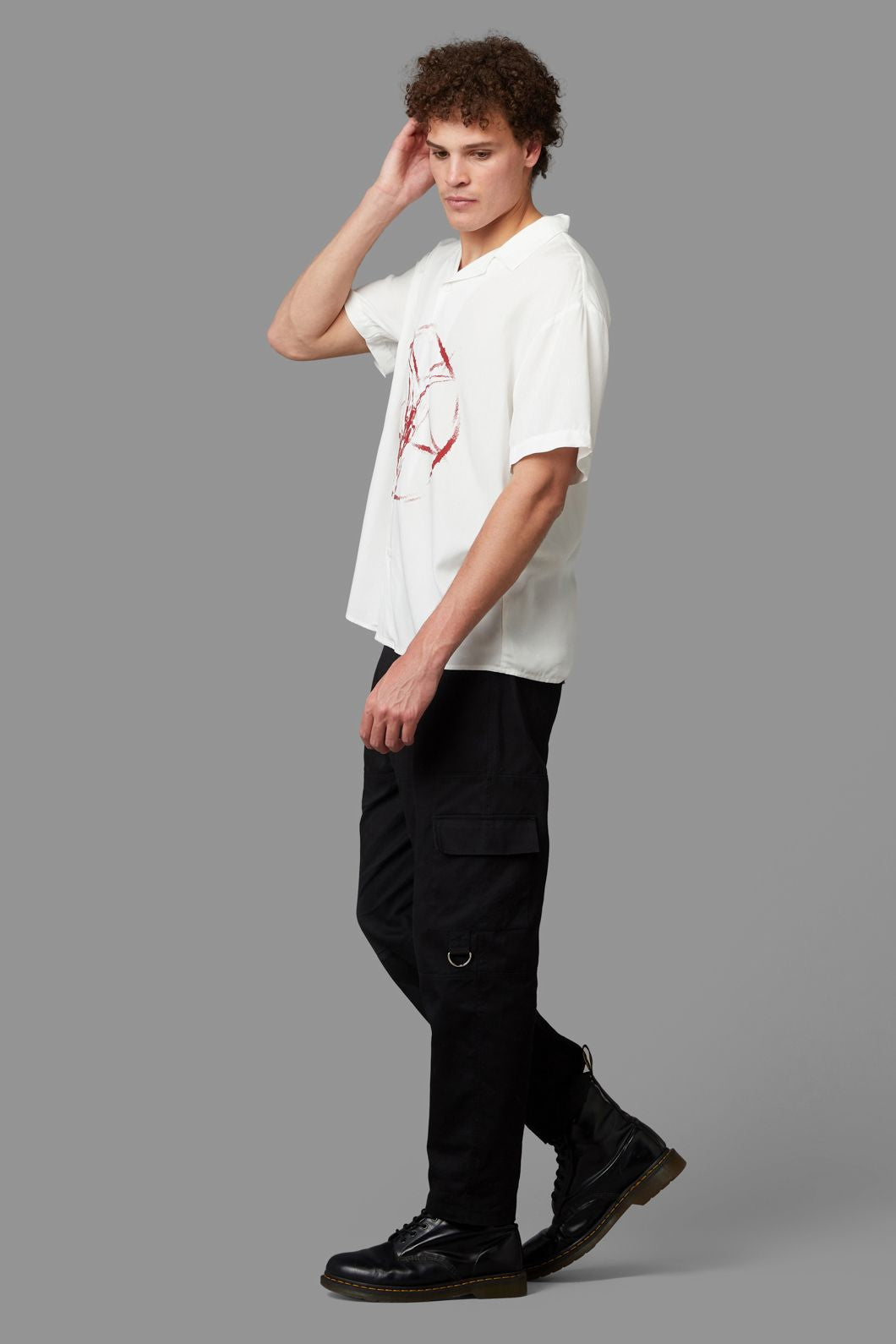 Black Friday - Baphomet Short Sleeve Shirt - cream