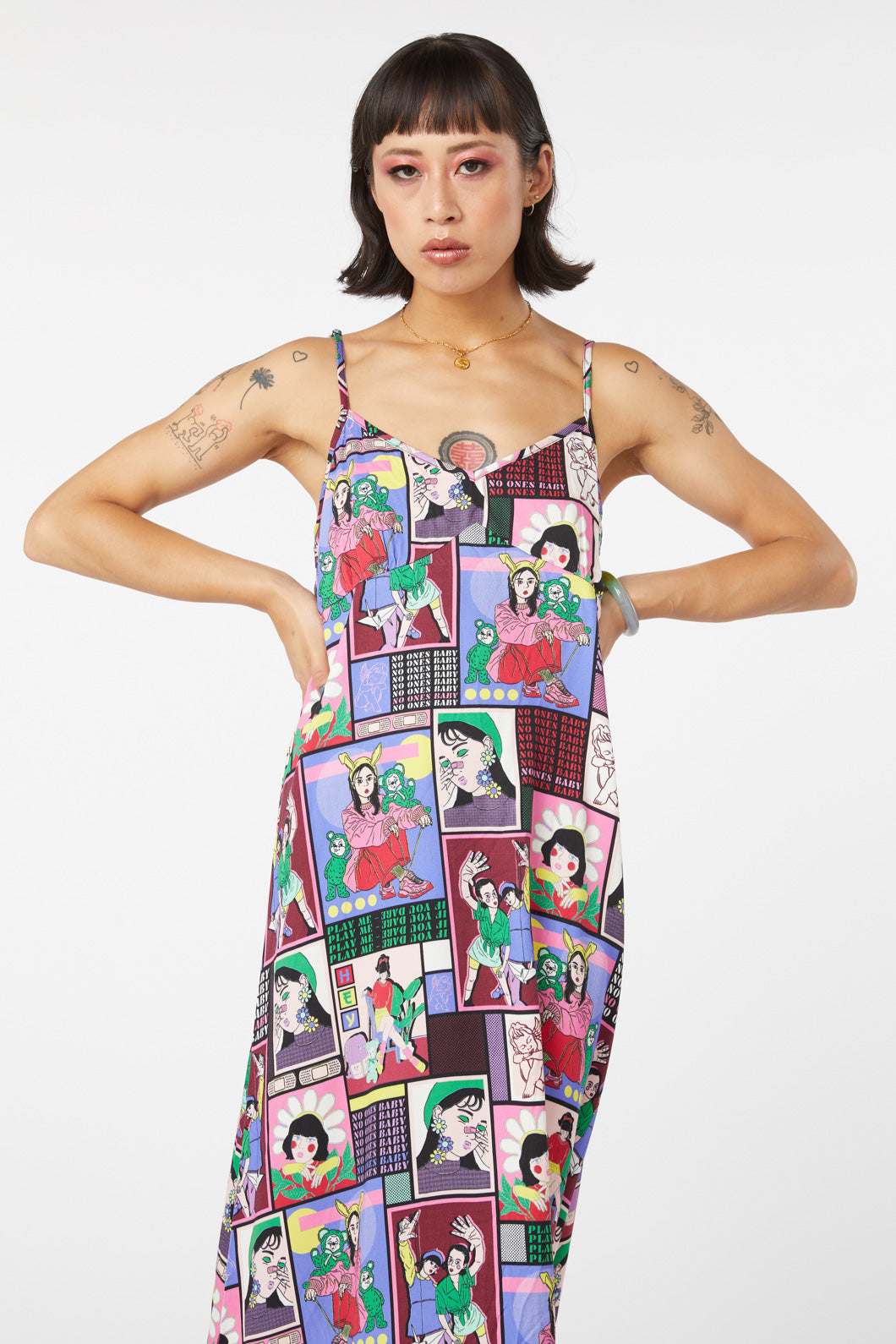 Comic print dress best sale