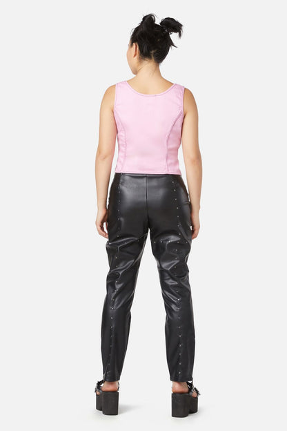 Black Friday - Contrast Grunge Corset Top - pink