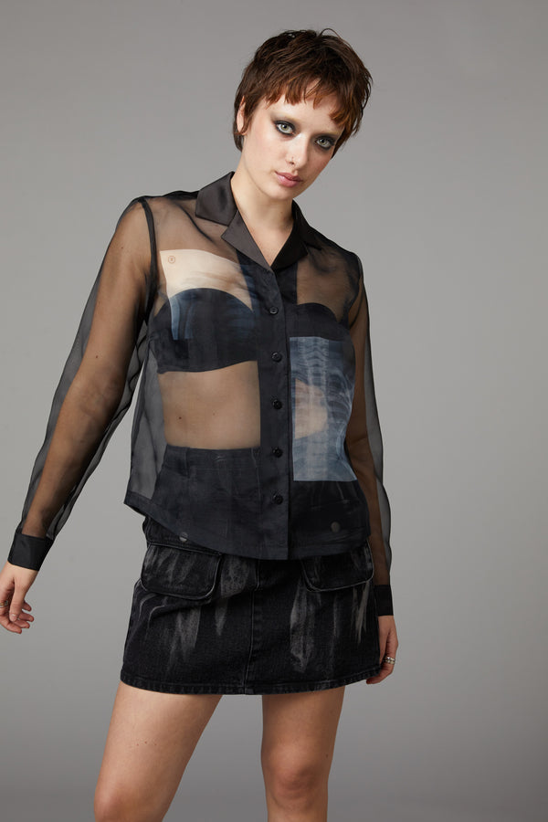 Black Friday - X-Ray Print Blouse - black