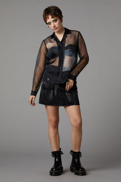 Black Friday - X-Ray Print Blouse - black