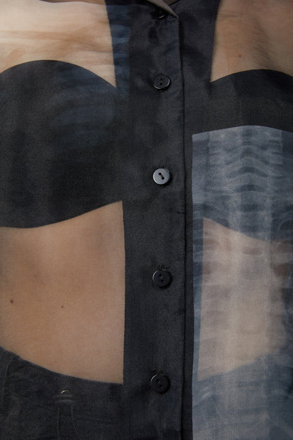 Black Friday - X-Ray Print Blouse - black