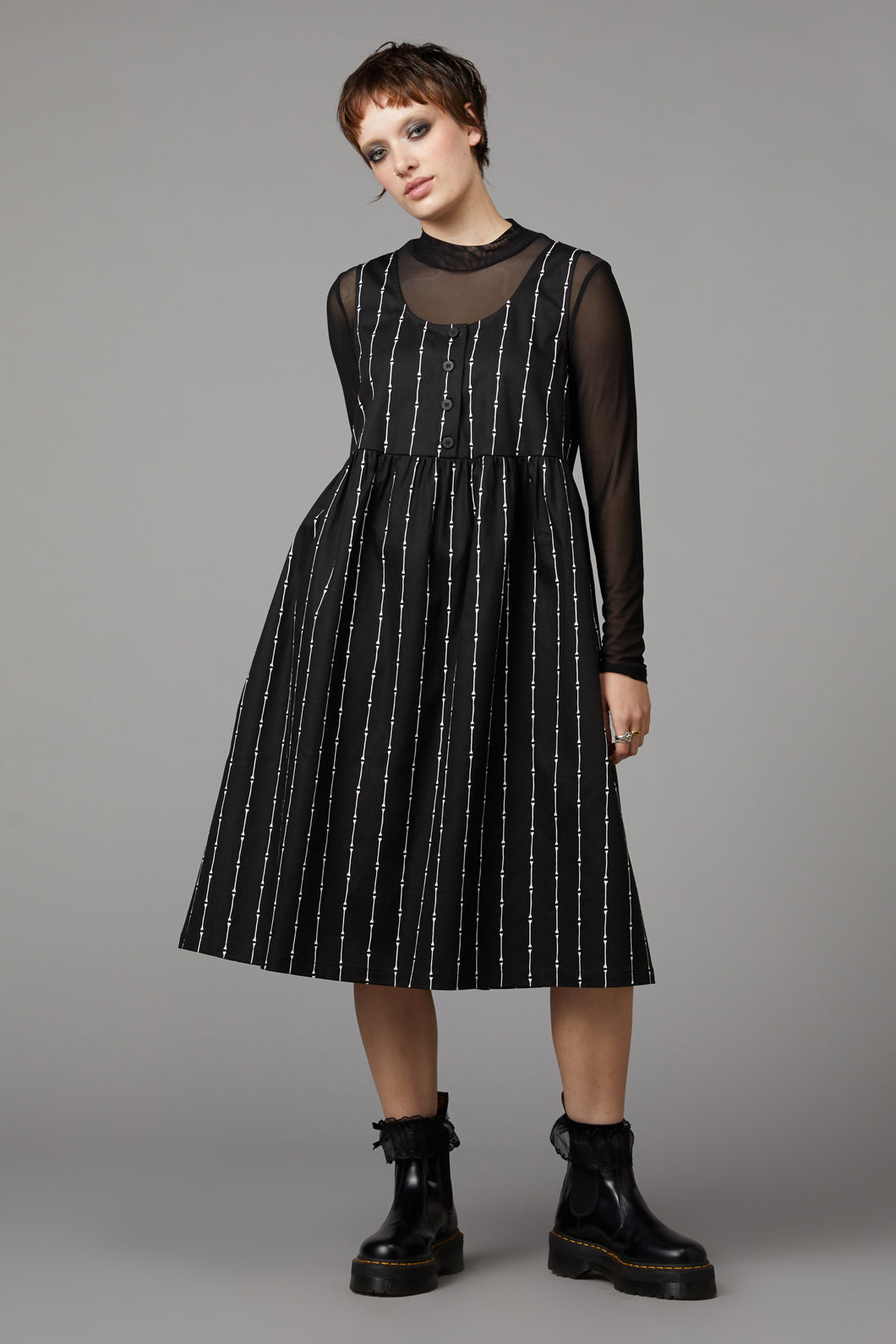 Black Friday - Funny Bone Pinafore - black