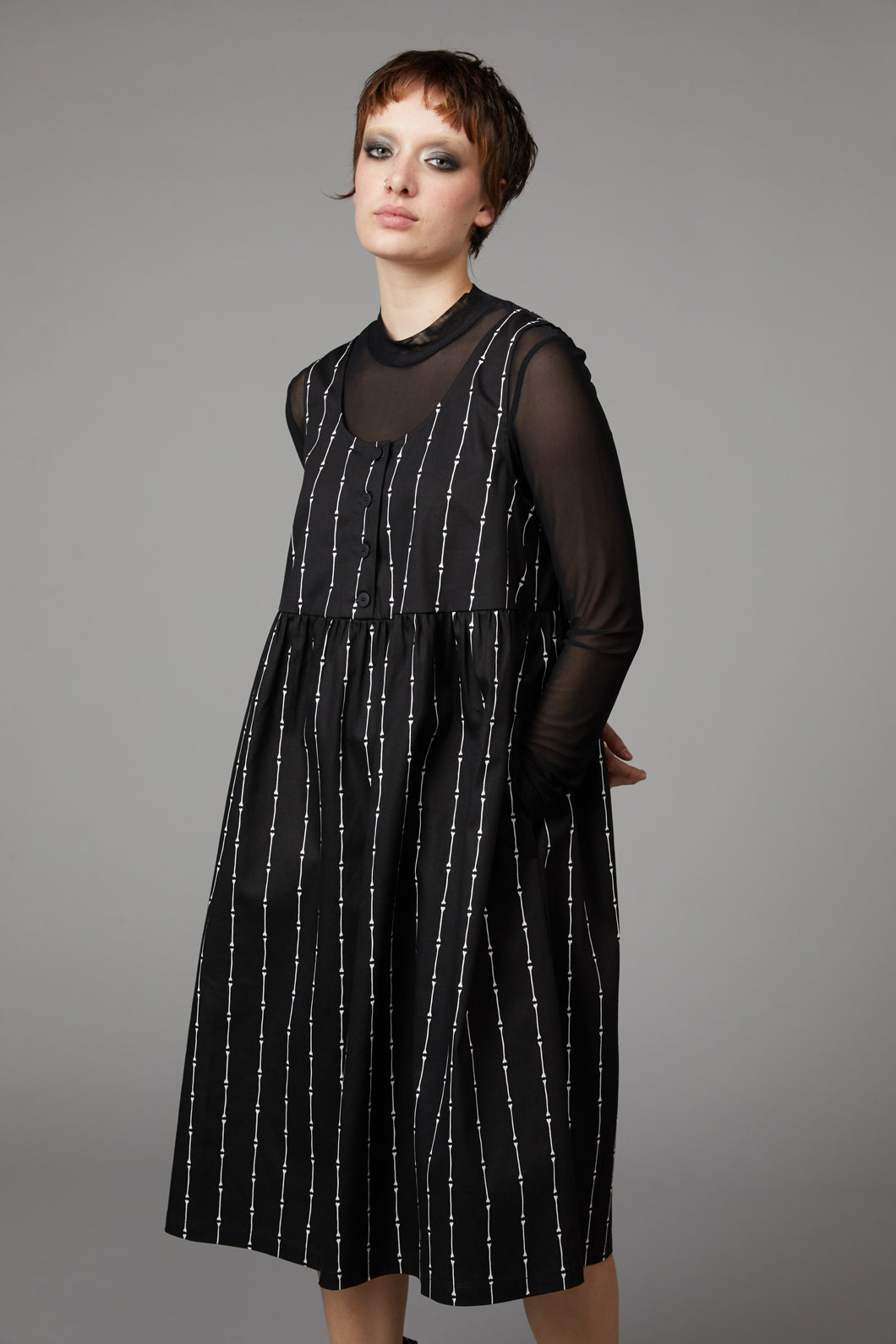 Black Friday - Funny Bone Pinafore - black