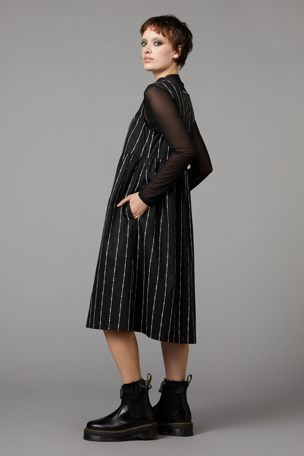 Black Friday - Funny Bone Pinafore - black