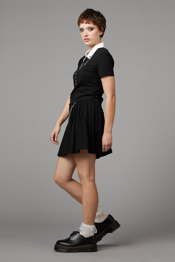 Black Friday - Strings Gothic Blouse - black